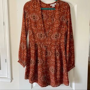 Long sleeve shorts romper